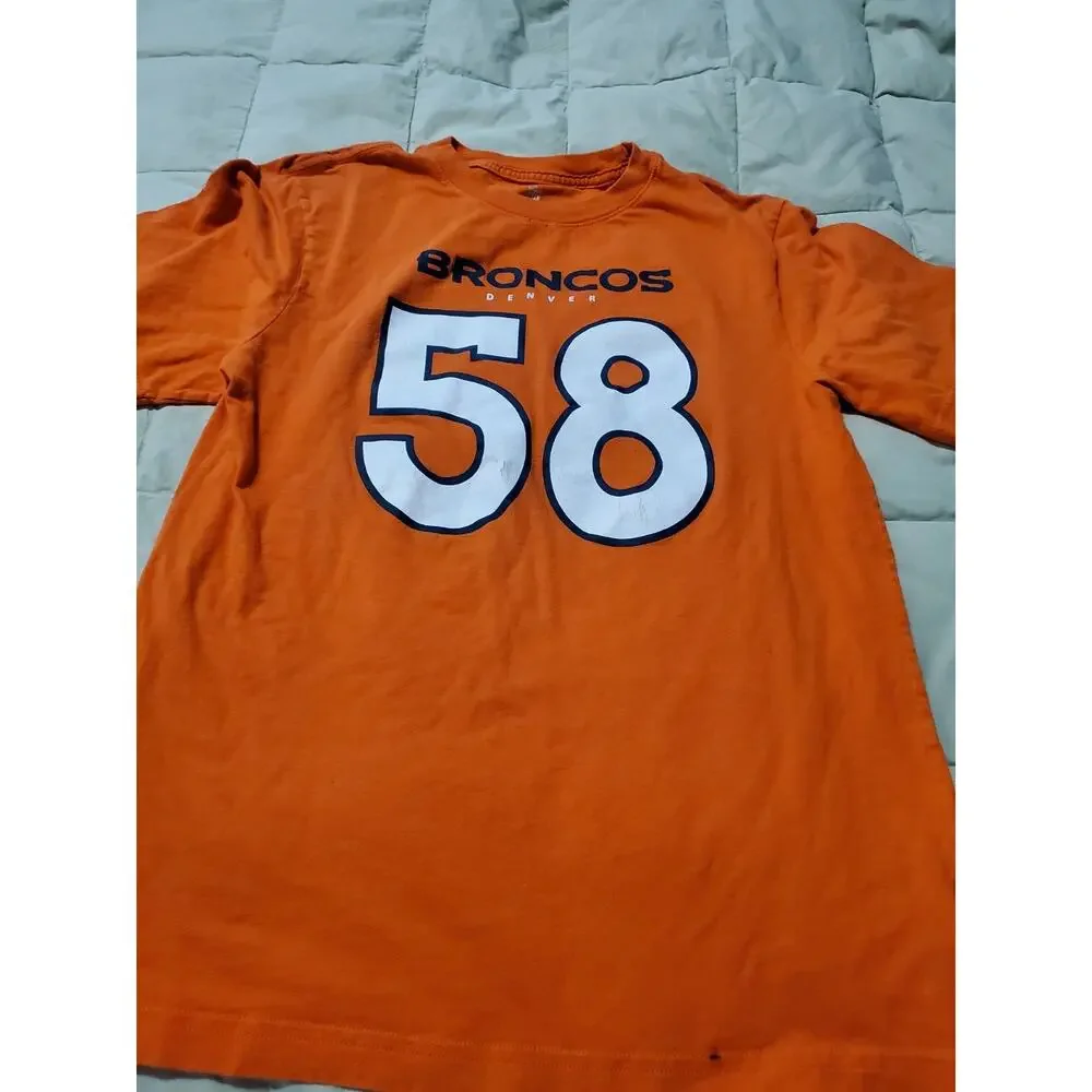 Denver Broncos Von Miller #58 Youth XL 14/16 Orange NFL Team Apparel T Shirt